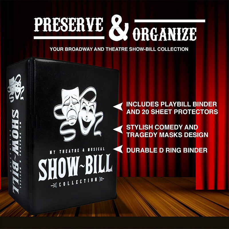 Playbill 3 ring D-Ring Binder for Broadway and Theatre Show-Bills