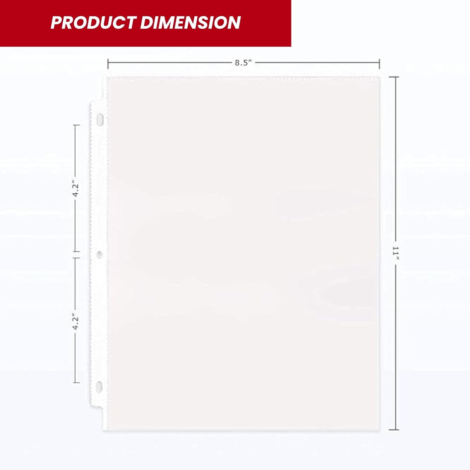 Performore 500 Sheet Protectors, 8.5X11 Inch Clear Page for 3 Ring Binder, 35 Micron Plastic Sheet Sleeves, Durable Top Loading Paper Protector with Reinforced Holes Archival Safe