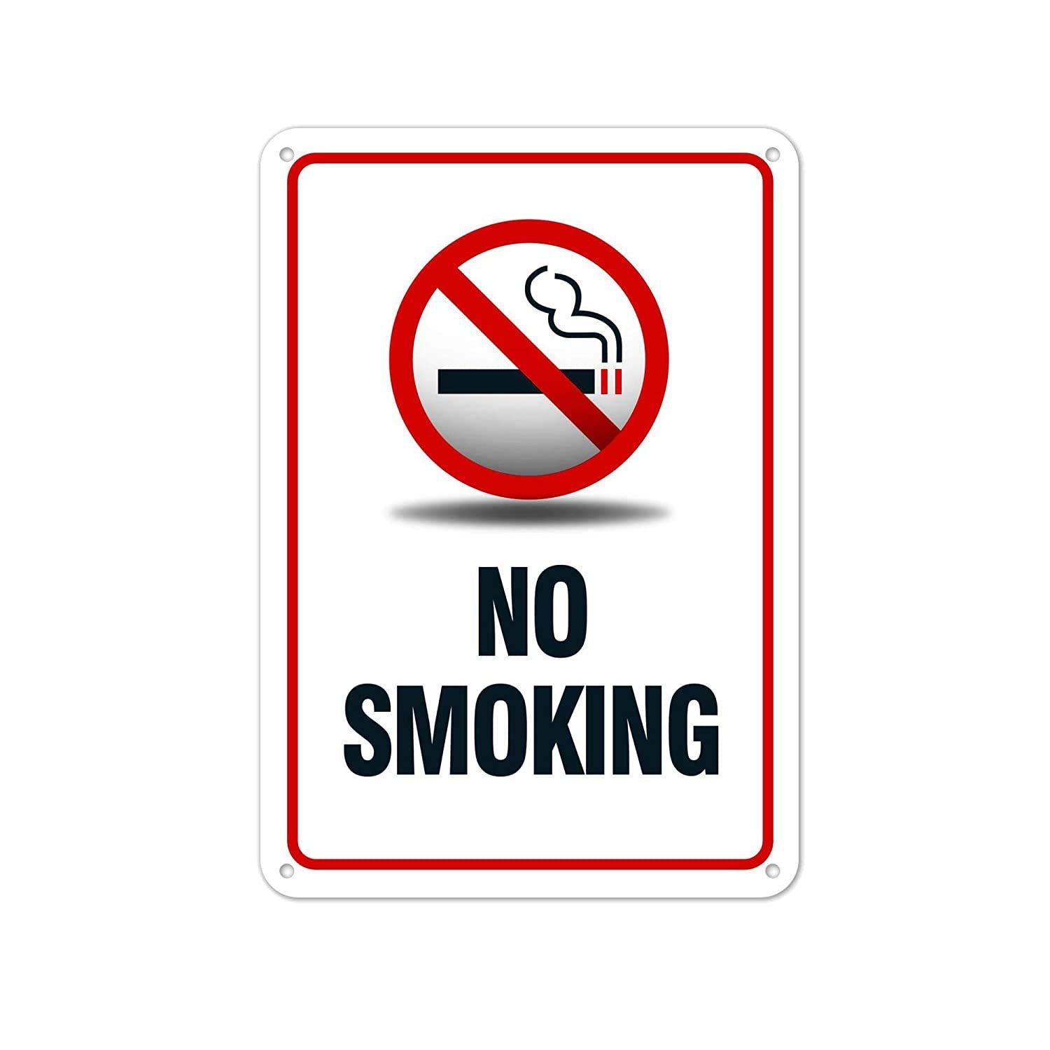 Aluminum no smoking sign