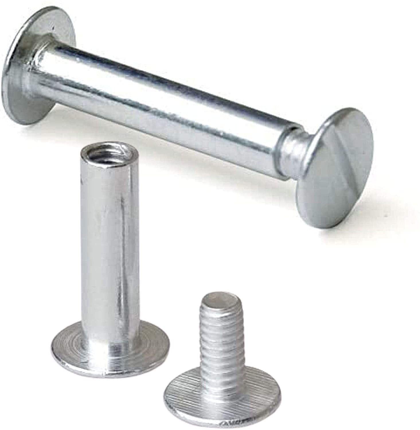 Silver Aluminum Screw Posts, 2", 100 pack