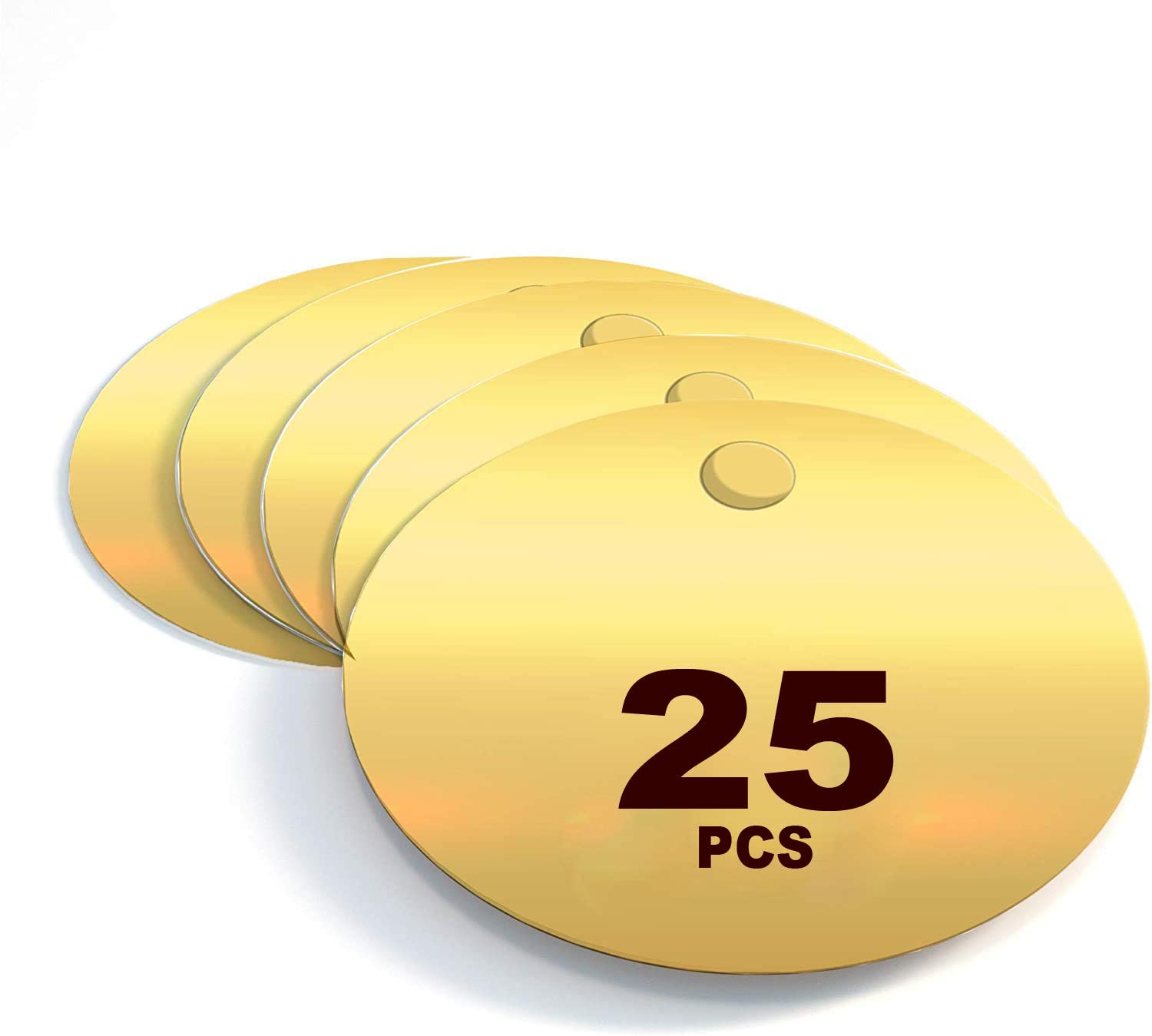 1.5" Solid Brass Numbered Valve Tags (1-25) Round Disc (Pack of 25)