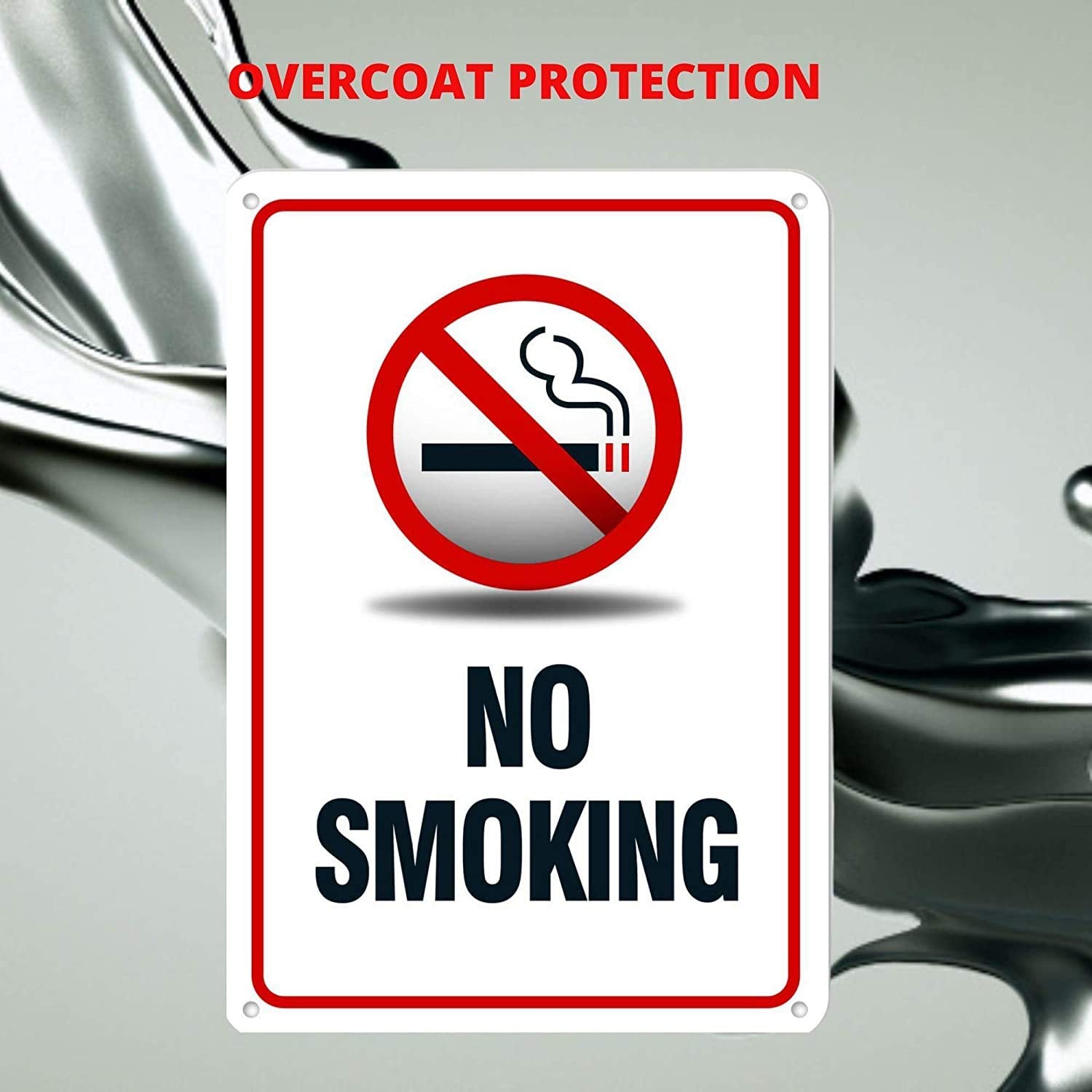 durable aluminum no smoking sign