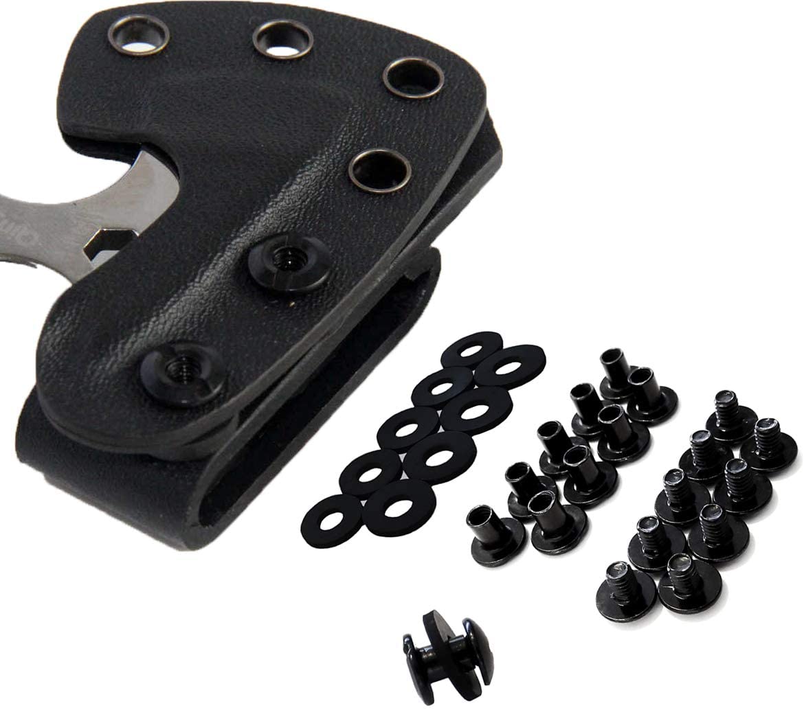 Grizzly Black Chicago Screws For Leather/Kydex Gun Holsters/Clips and Knife Sheaths 1/4 Inch - 20 Pack