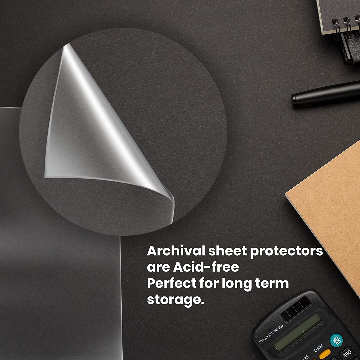 Legal Size Clear Plastic Sheet Protectors, Archival Quality for Binders Documents