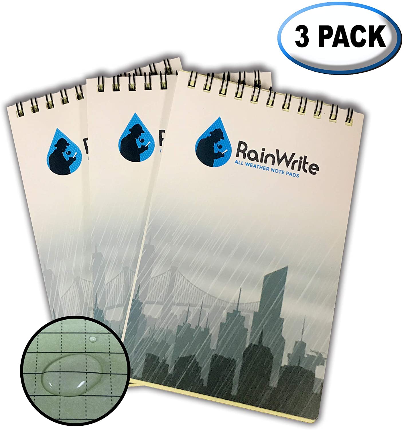 RainWrite Waterproof Notepad for All Weather, Waterproof Journal Writing Paper