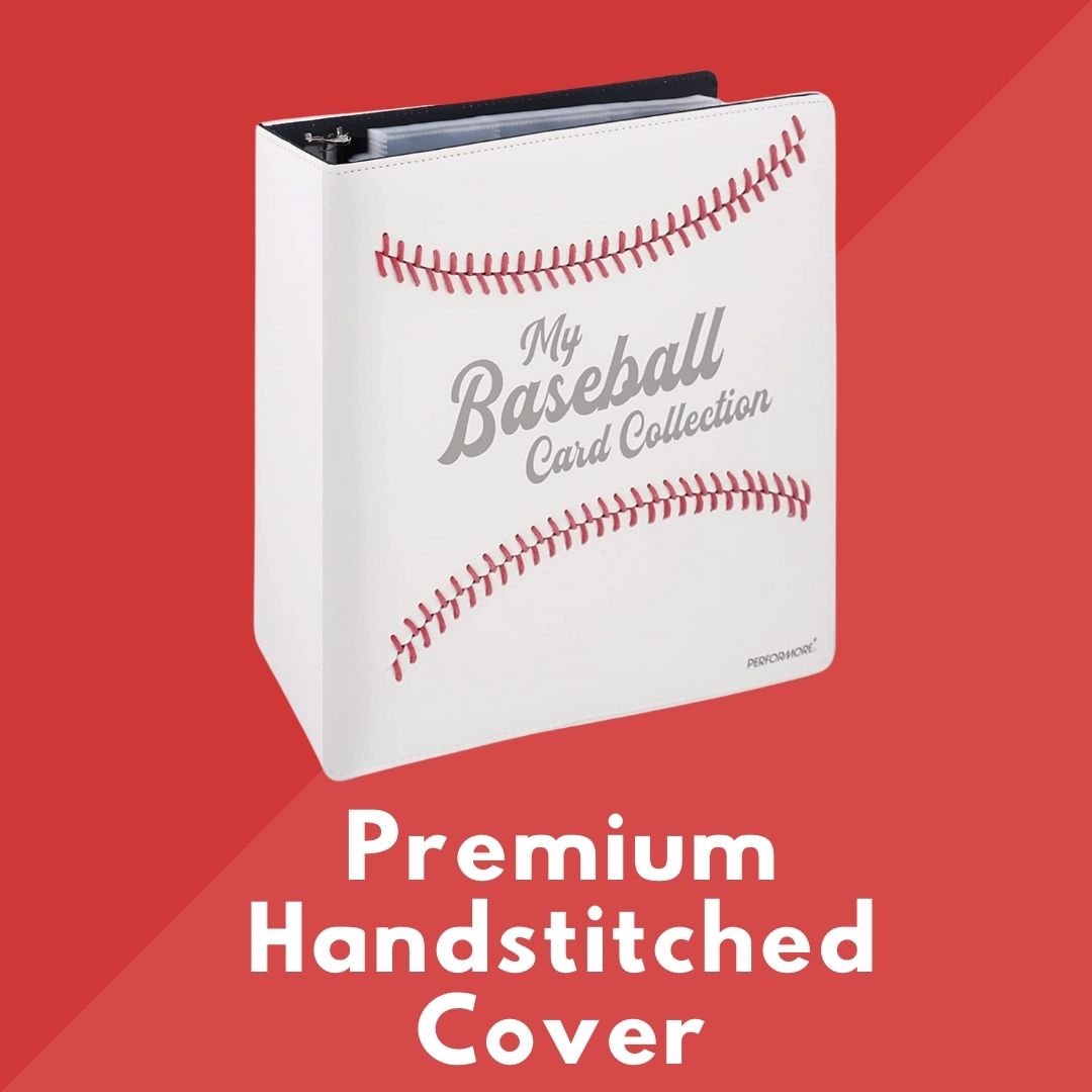 Baseball Card Binder - White Baseball Card Collector Album for Trading Cards