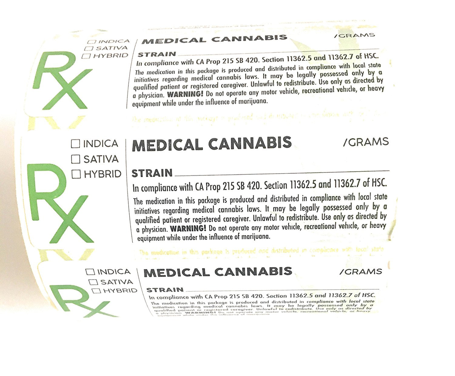 MedicalCannabis Label, 1000 Per Roll - RingBinderDepot.com