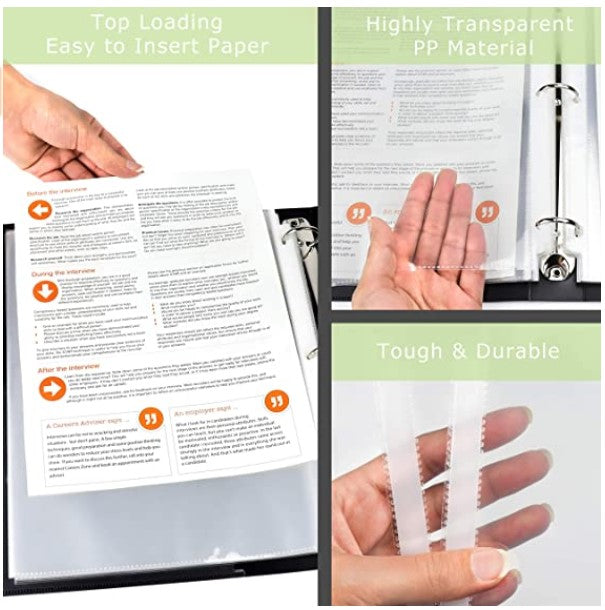 Clear Sheet Protectors, 8.5" x 11", Durable, Top Load, Reinforced Holes, Acid-Free/Archival Safe